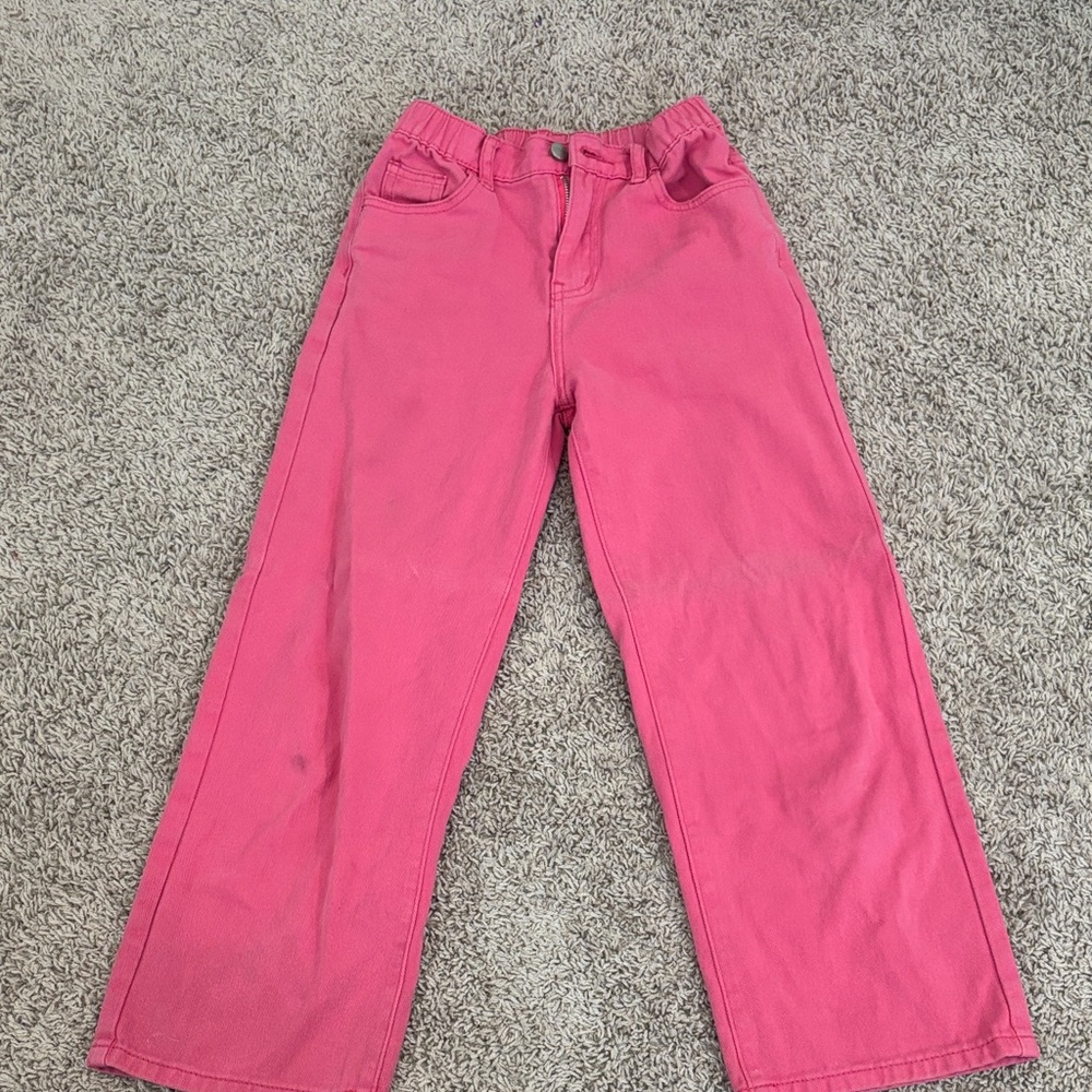 SHEIN Vibrant Pink Kids Casual Pants